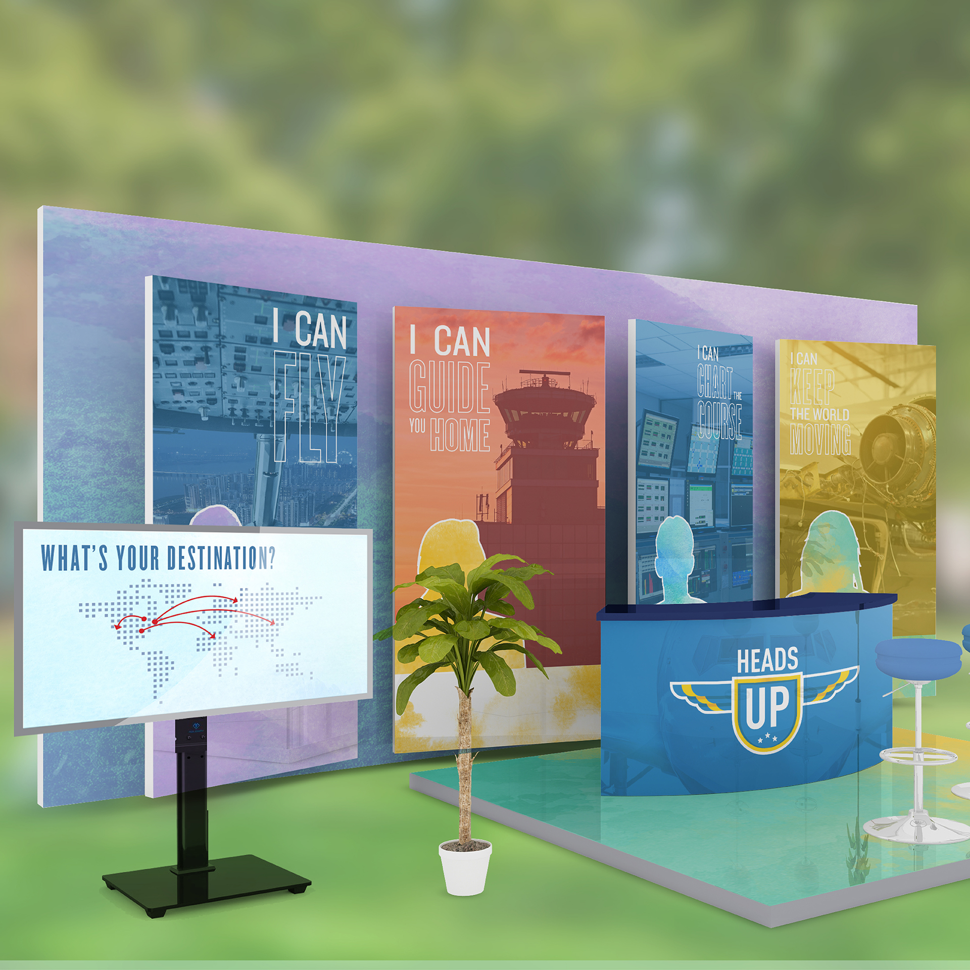 Heads Up conference material mockup