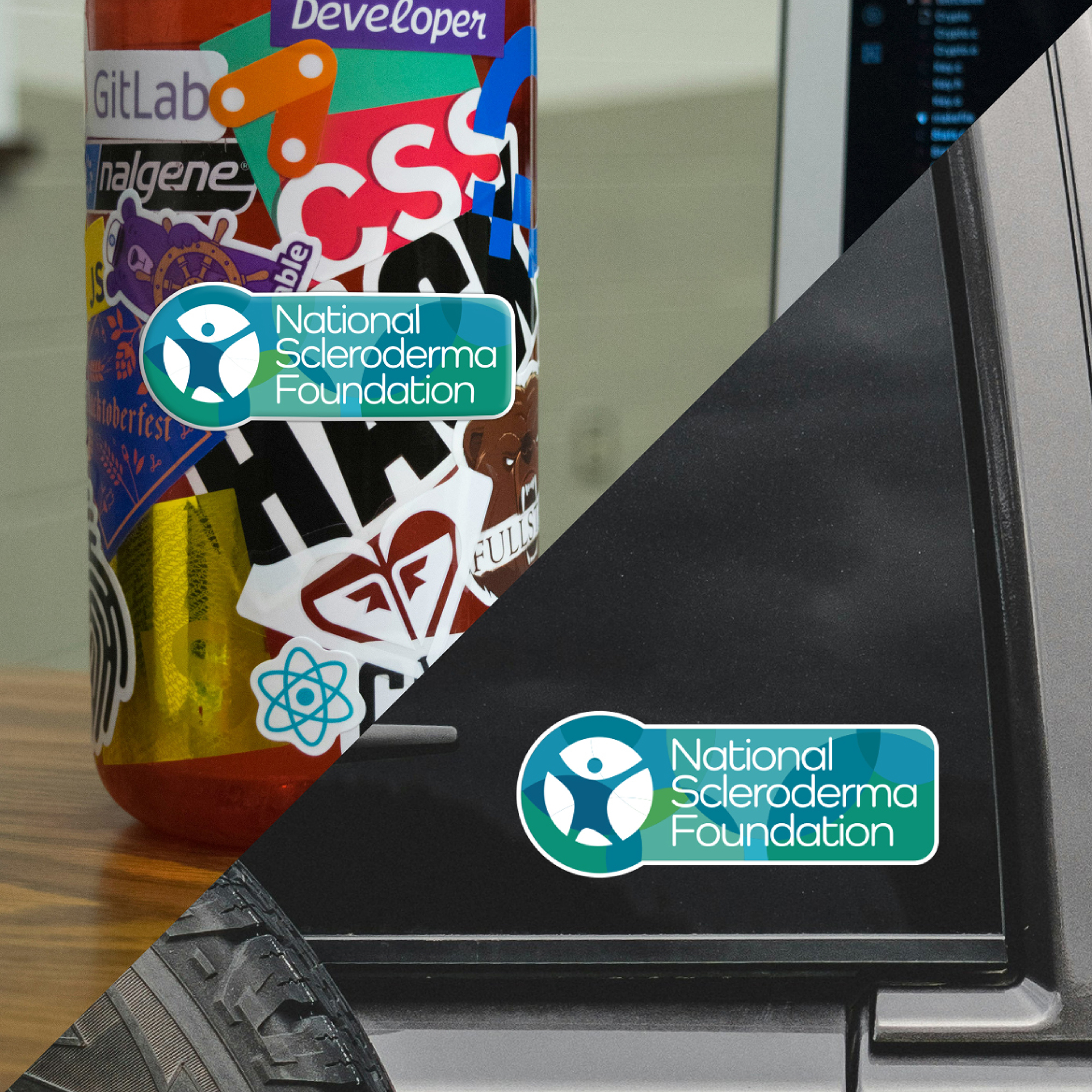 Scleroderma stickers on objects